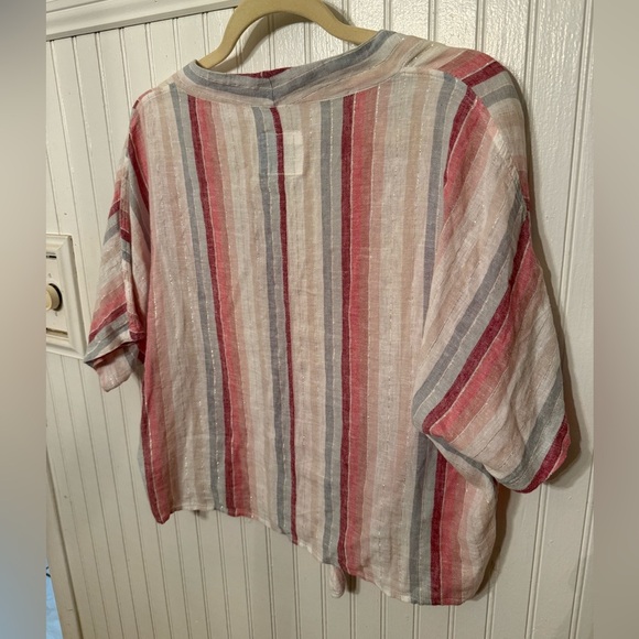 Rails Thea Linen Striped Shirt Tropic Stripe Small - Picture 6 of 6